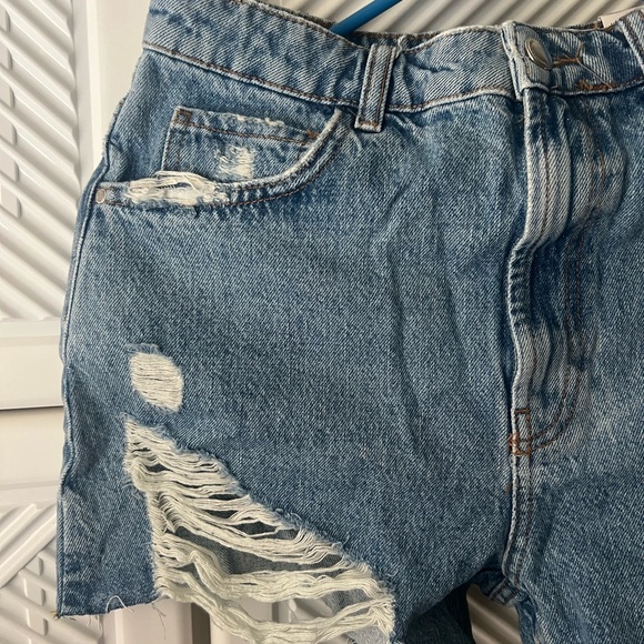 ZARA High Waisted Ripped Shorts